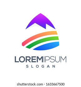 Mountain colorful gradient logo design