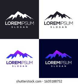 Mountain colorful gradient logo design