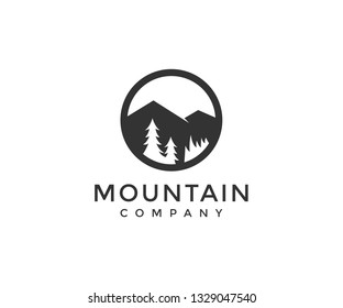 mountain company logo vector