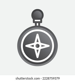mountain compass icon vector PNG file
