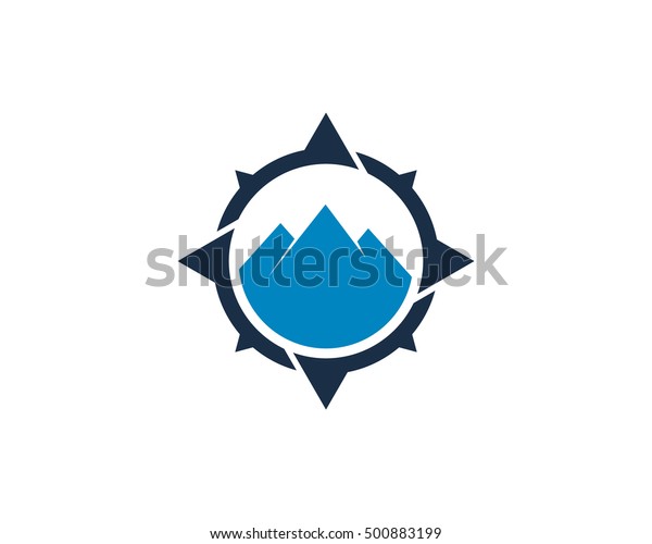 Mountain Compass Logo Design Template Stock Vector (Royalty Free) 500883199
