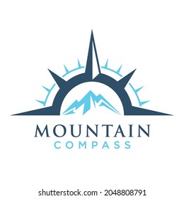 Mountain Compass Logo Icon Vector Design Stock Vector (Royalty Free ...