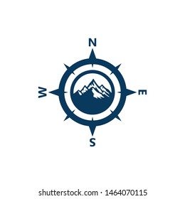 Mountain Compass Logo Template Design Vector Stock Vector (Royalty Free ...