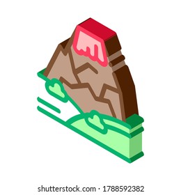 Mountain Concept Icon Vector. Isometric Mountain Concept sign. color isolated symbol illustration