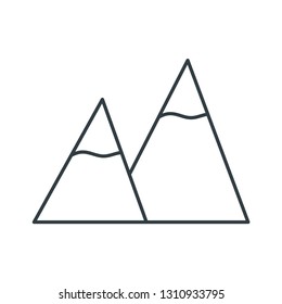 Mountain concept line icon. Simple element illustration. Mountain concept outline symbol design. Can be used for web and mobile UI/UX . Modern vector style