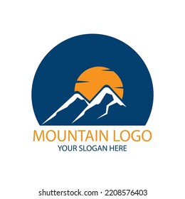 mountain concept logo icon vector template on white background