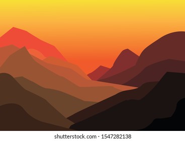 mountain conceptual design illustration vector