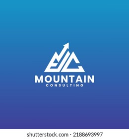 Vector de diseño del logotipo de Mountain Consulting