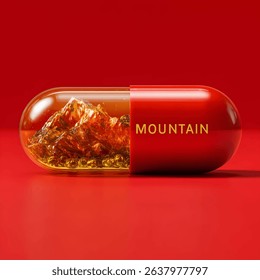 Mountain Contained A Capsule of Adventure. Vector