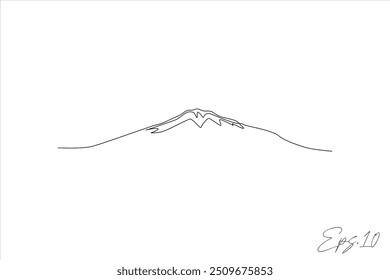 mountain continuous line vector illustration	
