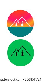  mountain creative logo set for commercialuse