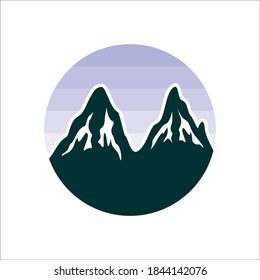 Mountain creative vector illustration logo design