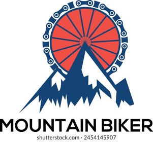 mountain cyclist logo, Mountain biking clubs, Mountain bike vintage logo template