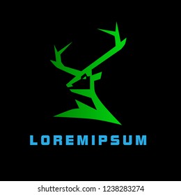 mountain deer logo with deep philosophy for technology or business startup company. mountain deer has mean innovation, technology, explore, vision, and adventure