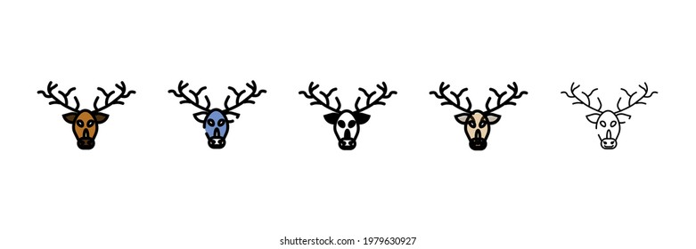 mountain deer vector type icon
