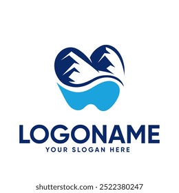 Mountain Dental Vector Logo Design