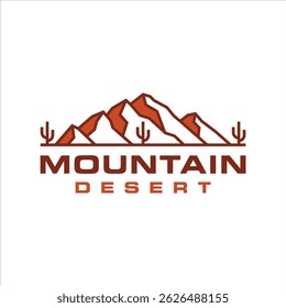Mountain desert logo with masculine style design