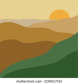 Mountain Desert View Background Simple 