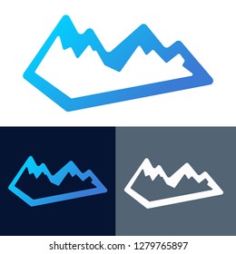 Mountain design element with beautyfull gradient