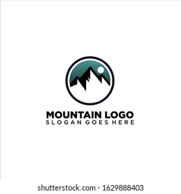 Mountain Design Element in Vintage Style for Logotype, Label, Badge and other design. Adventure retro vector illustration. mountain Idea logo design inspiration