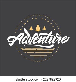 Elemento de diseño de montaña en estilo vintage para Logotipo, Etiqueta, Marca y otro diseño. Ilustración vectorial retro de aventura.