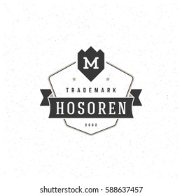 Mountain Design Element in Vintage Style for Logotype, Label, Badge and other design. Adventure retro vector illustration.