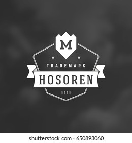 Mountain Design Element in Vintage Style for Logo, Label, Badge and other design. Adventure retro vector illustration. 