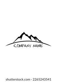 Mountain design logo for company and other organization, vector illustration. This design is suitable for those of you who like adventure and spend a lot of time in nature.