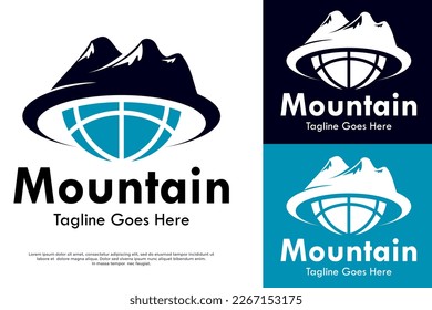 Mountain design logo template illustration