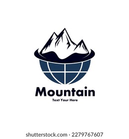 Mountain design logo template illustration