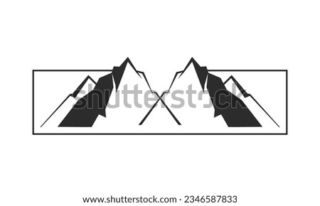 Mountain design logo template illustration