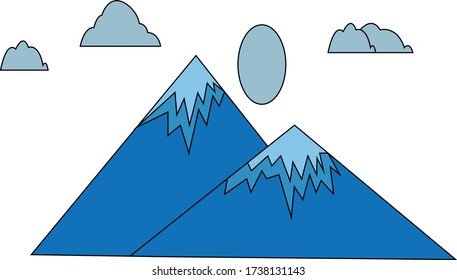 Mountain design logo vector stock
