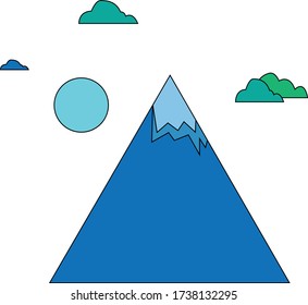 Mountain design logo vector stock