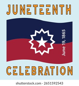 Celebración de Juneteenth Ilustración vectorial de Bandera por la Libertad y el Patrimonio Afroamericano
