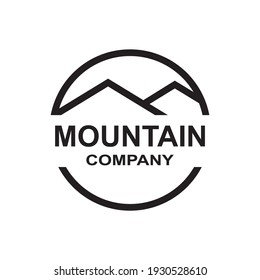 Mountain design template vector illustration symbol