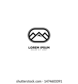 Mountain Design Vector line design landscape symbol