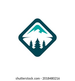 Mountain design vector, simple style logo vector