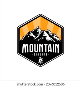 Mountain design vector for t-shirt