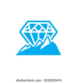 Mountain Diamond Logo Icon Design