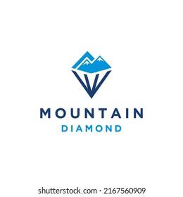 Logo, Symbol und Vektorgrafik von Berg- und Diamanten