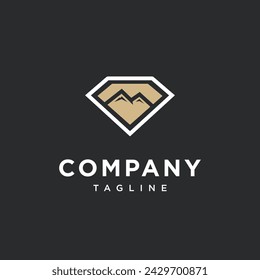 Mountain Diamond logo icon vector template.eps