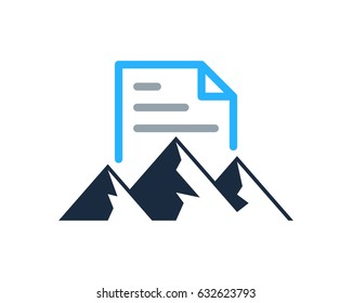 Mountain Docs Paper Icon Logo Design Element