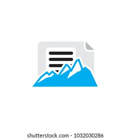 Mountain Document Logo Icon Design