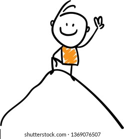 

mountain Doodle style vector illustration object isolated hand draw
