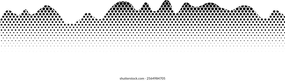 mountain dot gradient abstract background pattern vector black art white illustration graphic stipple grain grunge geometric texture vintage shape range design effect noise retro point pointillism