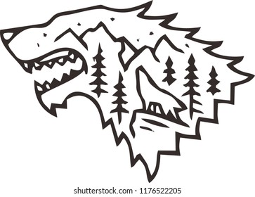 mountain drawing illustration