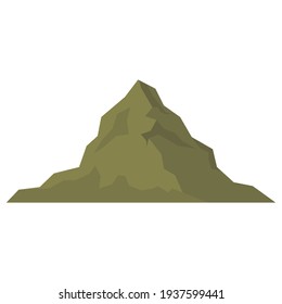 dibujo de montaña sobre fondo blanco, ilustración vectorial