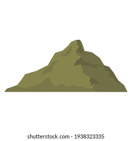 dibujo de montaña sobre fondo blanco, ilustración vectorial
