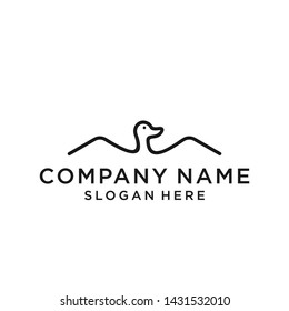 mountain duck logo / mountain logo