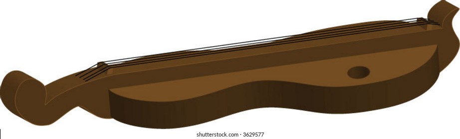 Mountain dulcimer illustration, great for music books and other illustrations.